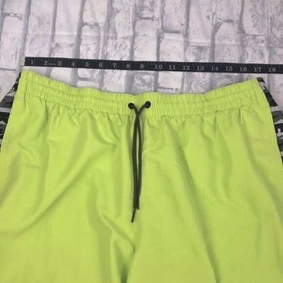 Nike Volley Swim Shorts Athletic Pull-on Atomic Green Logo Side Mesh Brief XXL - Picture 6 of 9